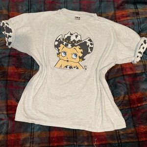 Rare! Vintage from the 90s Betty Boop cowgirl tshirt